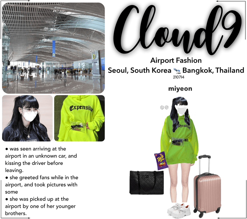 Cloud9 (구름아홉) | Airport Fashion; Seoul, SK 🛬 Bangkok, TH