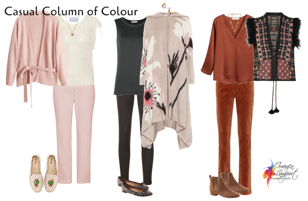 casual column of colour pants