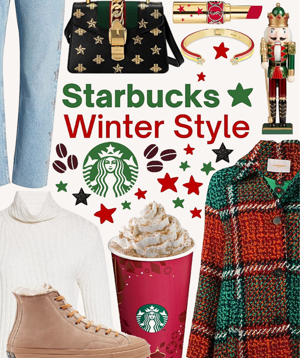 winter with a Starbucks