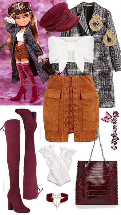 Bratz Outfit Burgundy and Brown