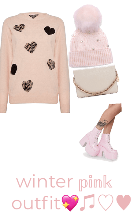 pink winter outfit