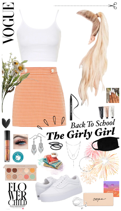 pastel girly girl school outfit