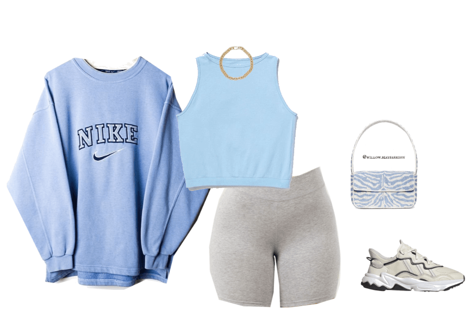 Blue Monochromatic Gym Fit