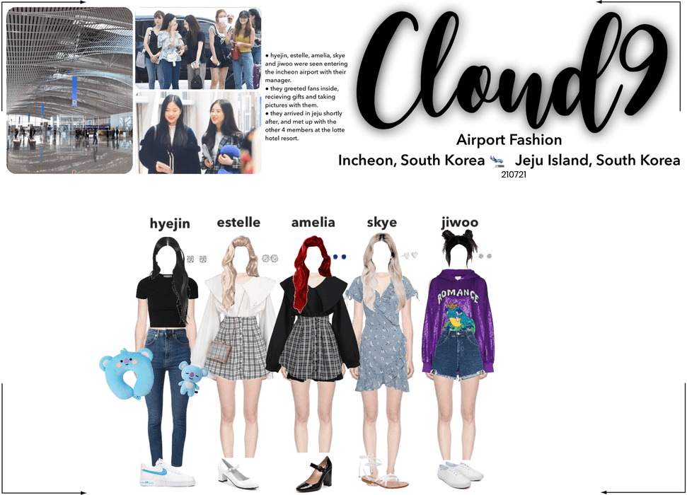 Cloud9 (구름아홉) | Airport Fashion; Incheon, South Korea 🛬 Jeju Island, South Korea