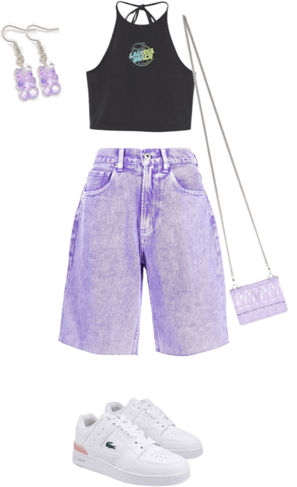 purple-black summer outfit