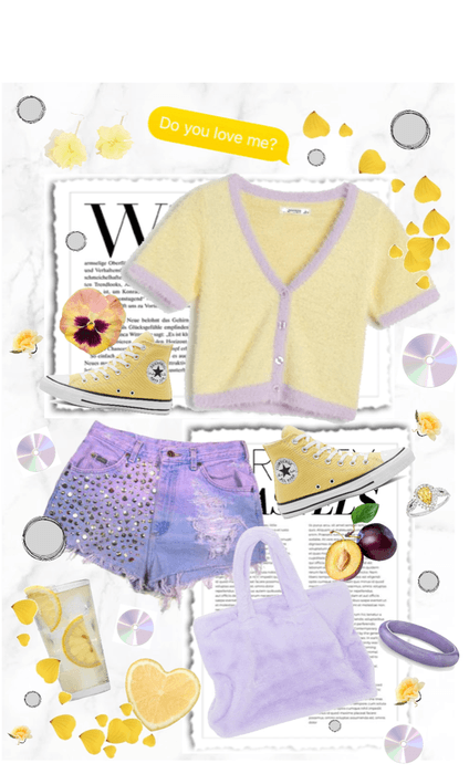 I love yellow and purple together! Opposites Attract!