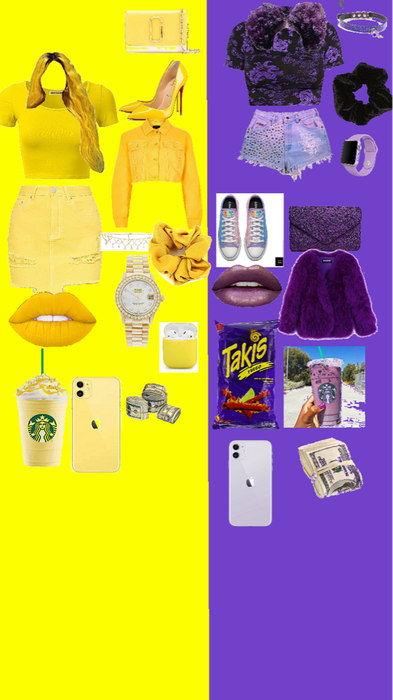 yellow and purple