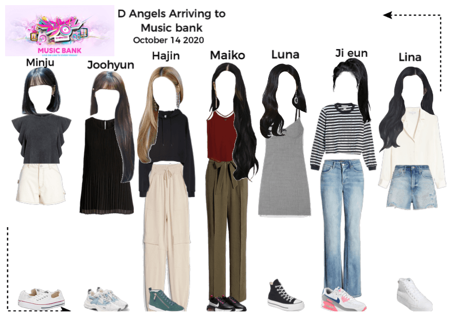 D angels Arriving to Music bank