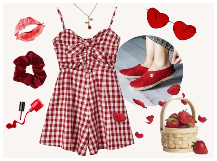 Red Spring Outfit with WoolFit Highland Slippers