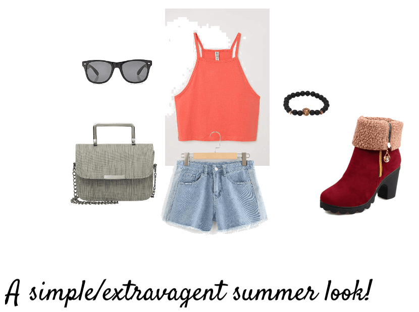 Simple/extravagant summer look