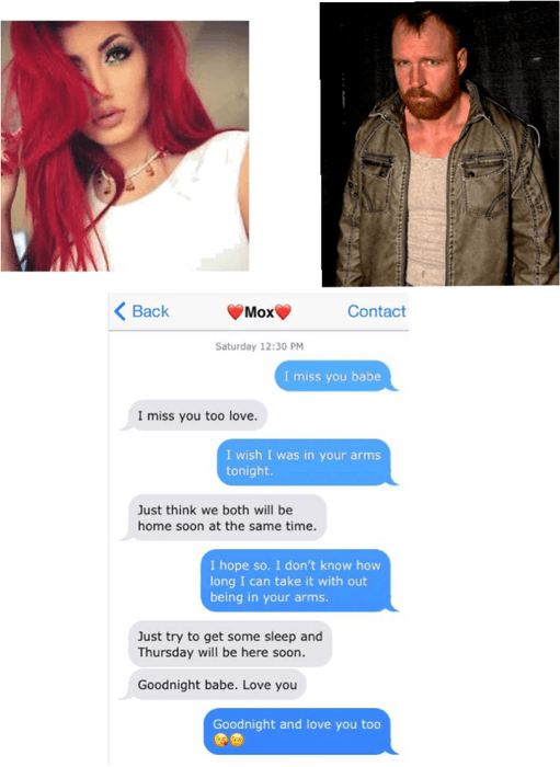Kat and Jon texts each other.