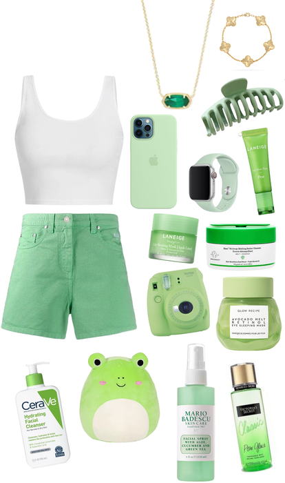 All green outfit