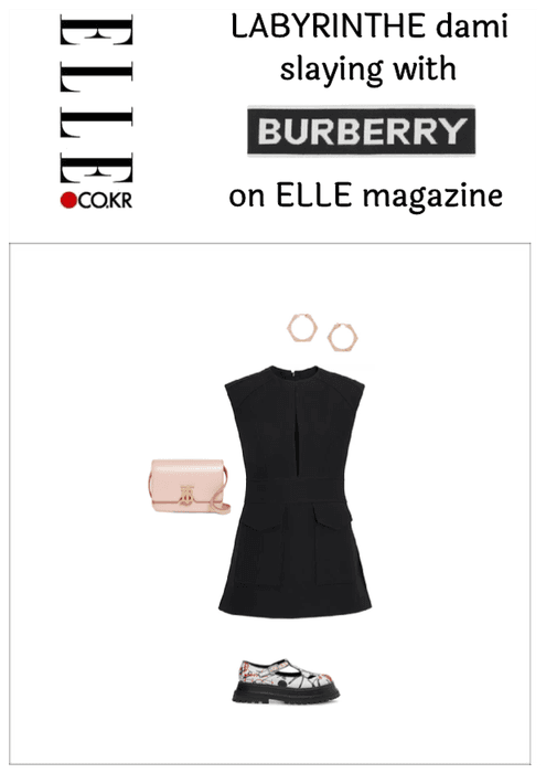 Dami 's burberry 3rd outfit on ELLE magazine