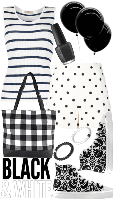 Clash of patterns, black and white