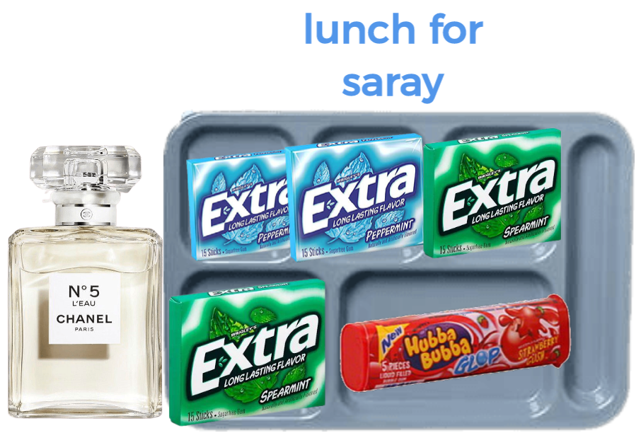 lunch for ugly saray [ emey]