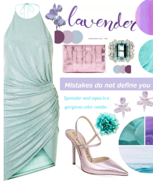Aqua and lavender