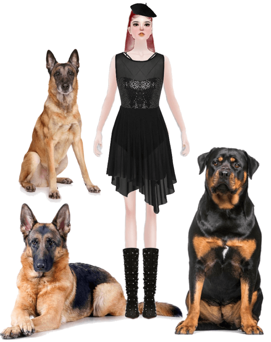 Creepy Goth Girl And Her Mean Dogs