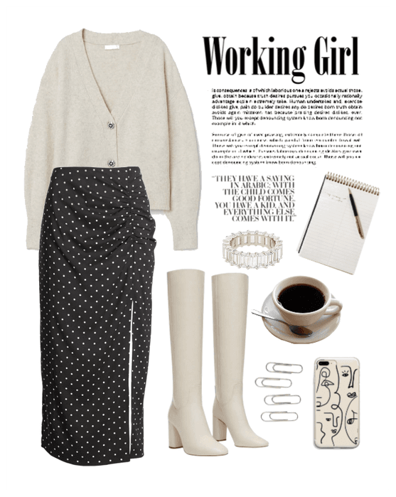 Polka Dot:Work Outfit