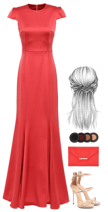 Coral Gown Fashion