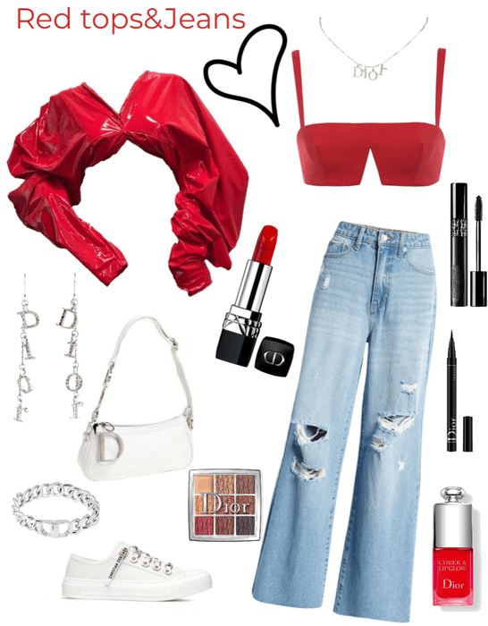 Red Tops & Jeans