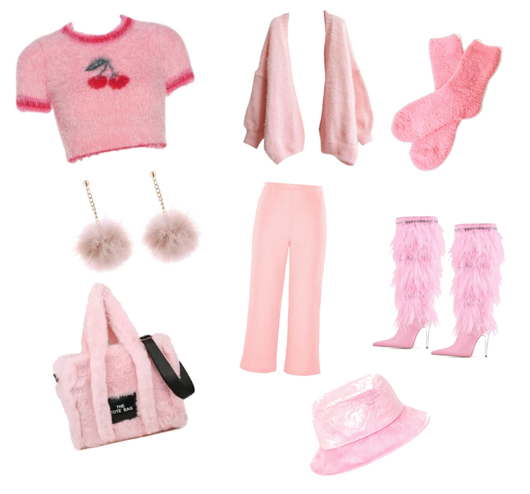 Pink fuzzy (for a fuzzy clothes challenge i forgot