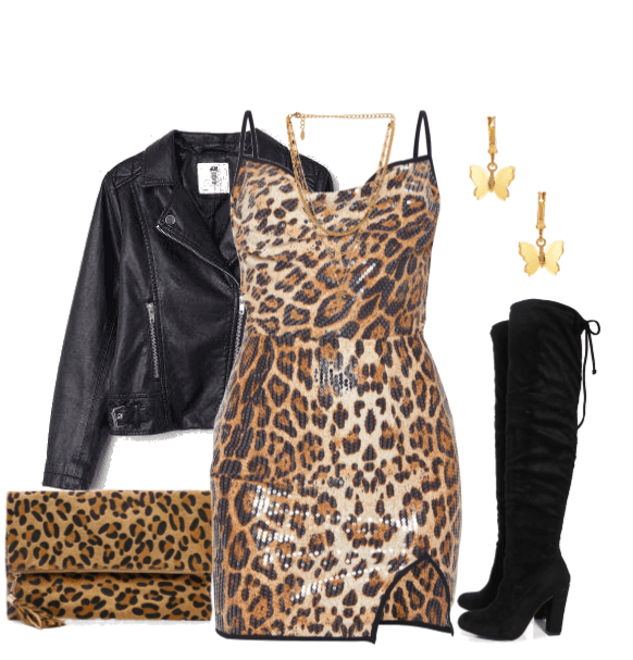 leopard and leather trend