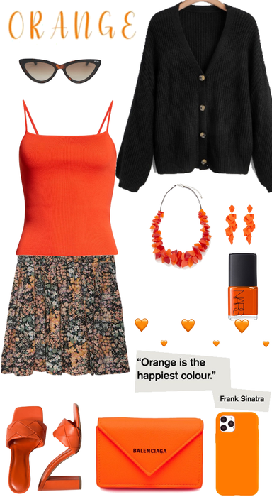 Orange and black
