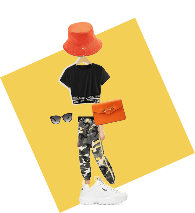 how to style orange hat