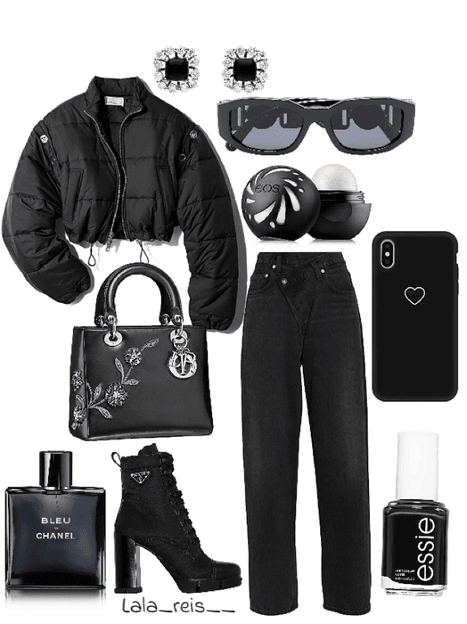 Black Monochromatic Outfit