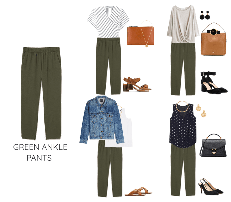 GREEN ANKLE PANTS Outfit