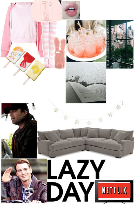 Pink Lazy Day: Steve And Bucky