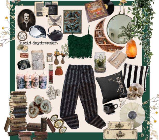 A bedroom moodboard | Stay at home look