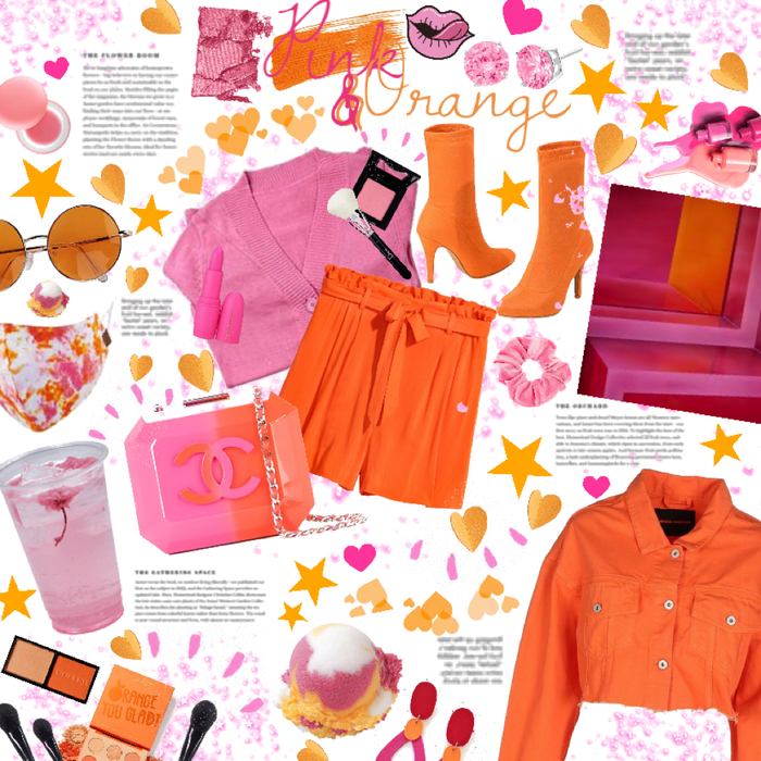 pink and orange