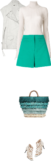 Casual Outfit: White - Mint