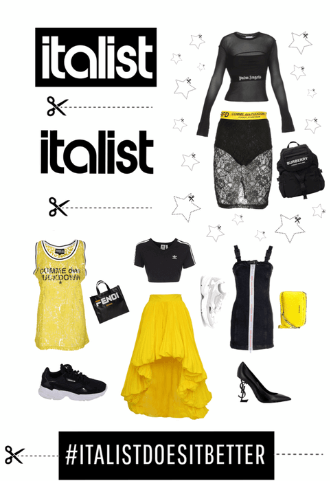 Italist yellow and black pieces
