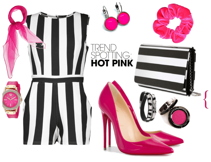 stripe and hot pink