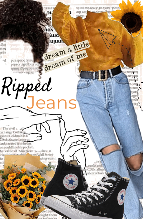 ripped jeans outfit!!