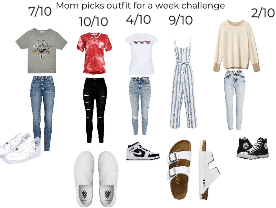 mom picked my outfits for a week challenge