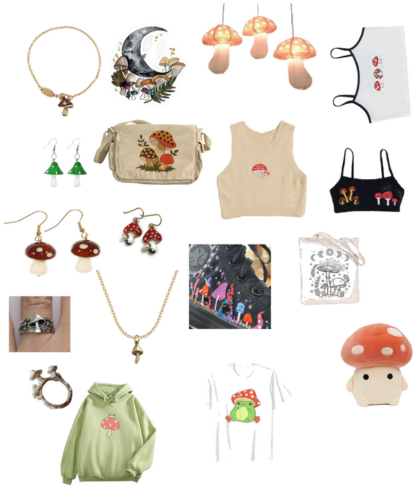 Mushroom 🍄 clothes and jewelry