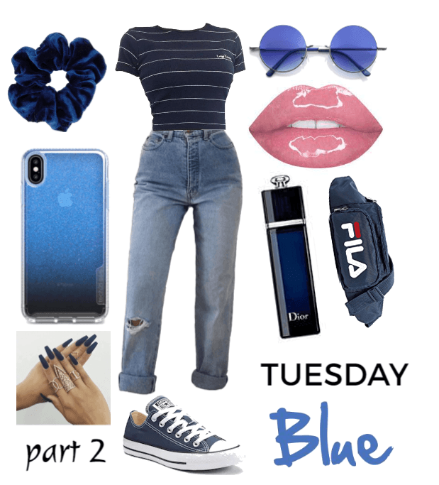 blue jeans // Monochromatic outfit - BLUE prt2