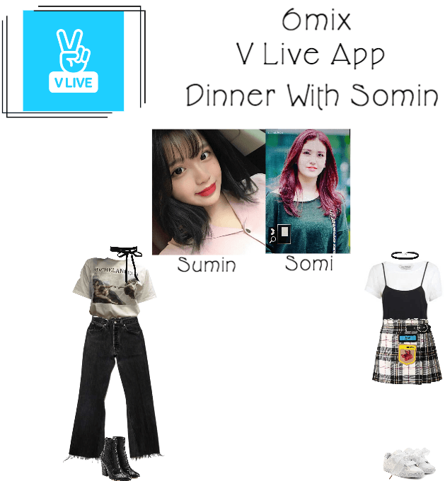 《6mix》V Live App: Sumin & Somi Eating Dinner Together