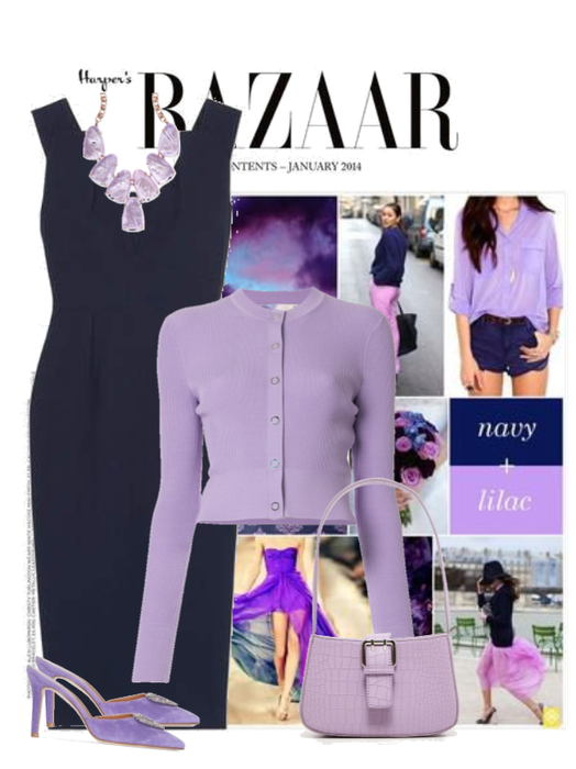navy and lilac