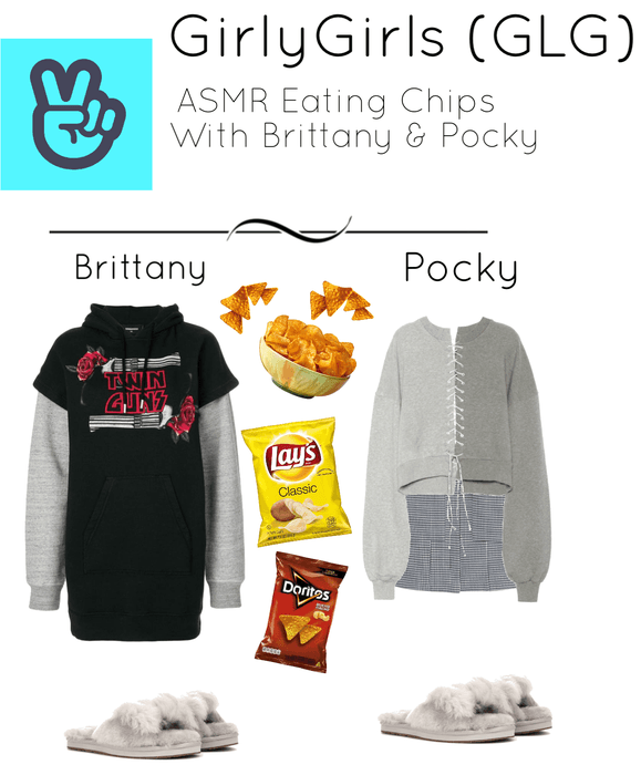 GirlyGirls (GLG) - ASMR Eating Chips (Brittany & Pocky)