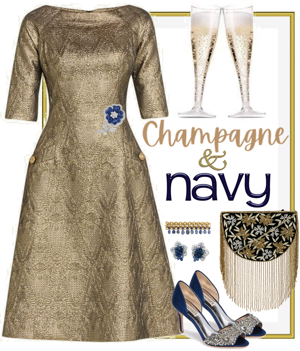 Champagne & Navy