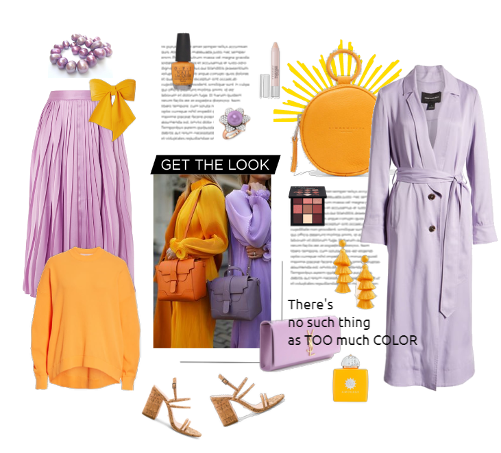Get the look - lilac & orange