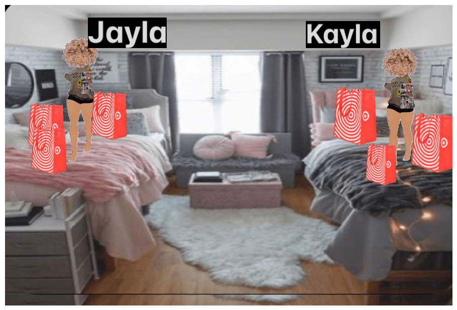 jayla and kayla at home in there room