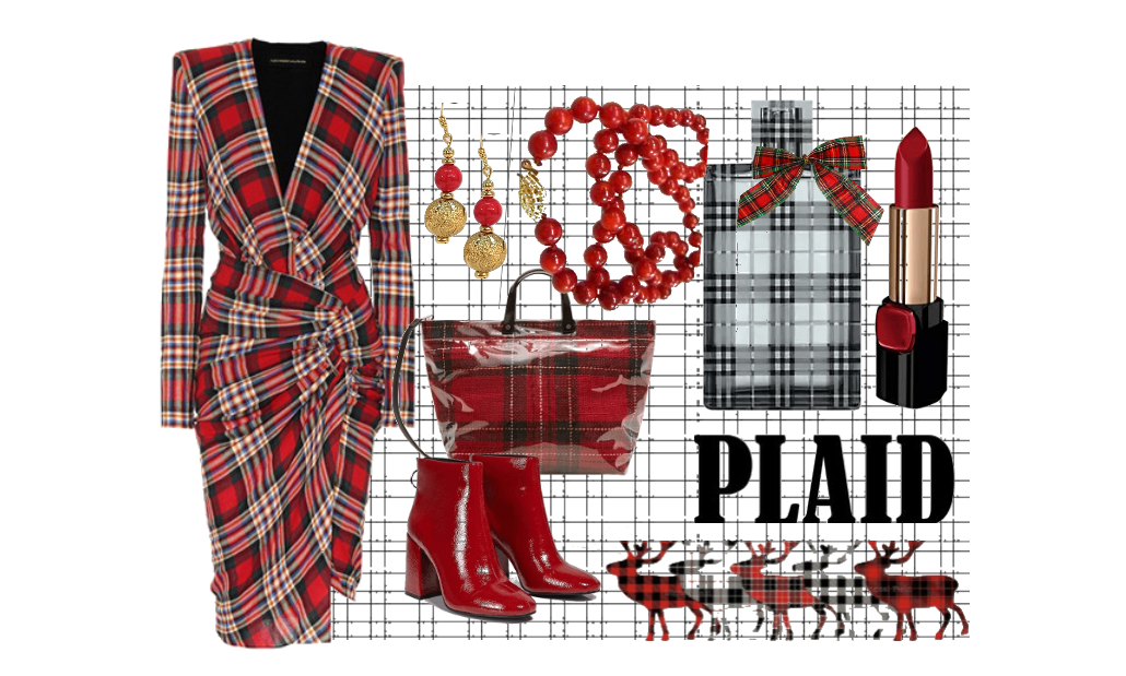 Plaid Dress and Accessories