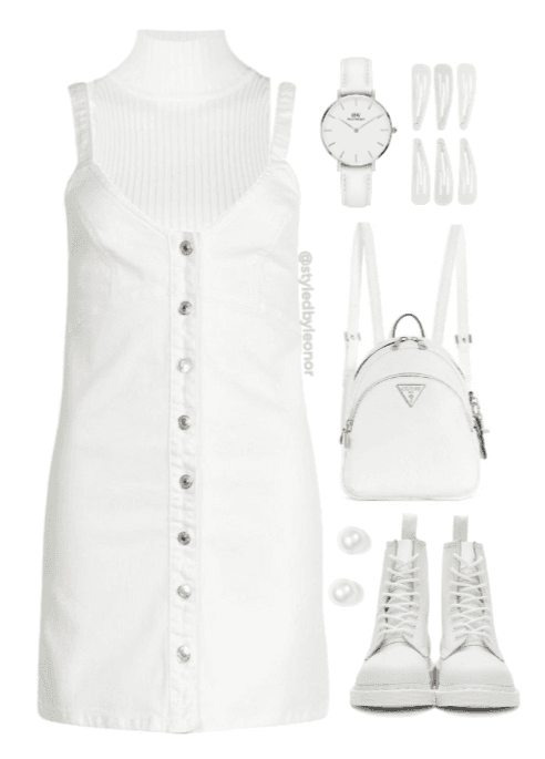 All White Soft Casual Outfit