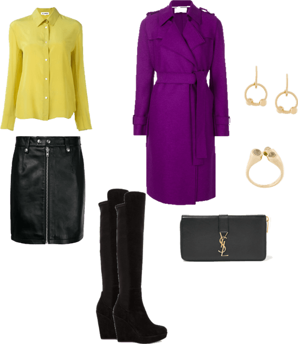 oposite colors outfit (evening out)