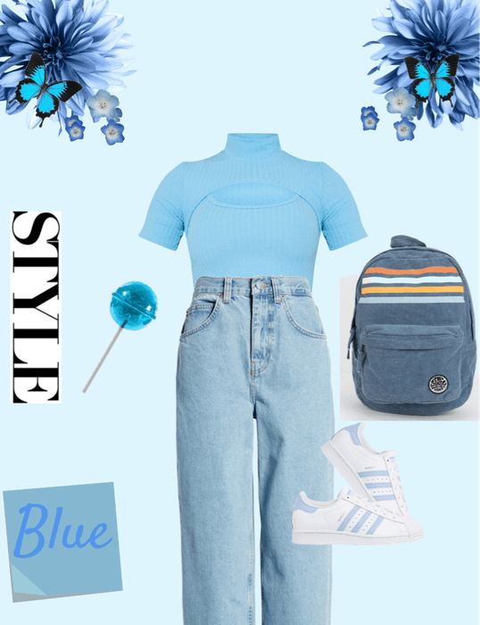 kids and women blue outfit 💙